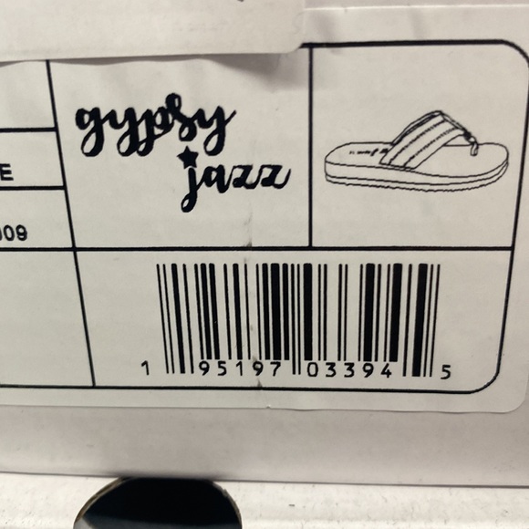 Womens Gypsy Jazz Flip Flops Cow Print - Picture 6 of 6